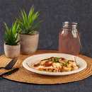 Karat Earth 10" Bagasse Plate, Round, 3-Compartment, Natural, PFAS Free