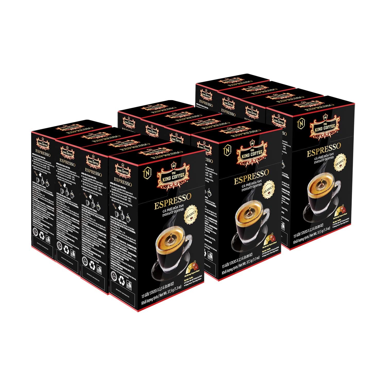 King Coffee ESPRESSO Instant Coffee Medium Dark Roast with Arabica Bea