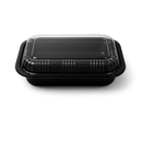 PCT Non-Microwavable PS Rectangular Bento Box 1 Compartment w/ OPS Clear Lid 11oz/350ml 400ct