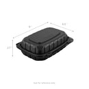 Karat Earth - 9x6 1-Compartment Black MFPP Hinged Container - 250ct
