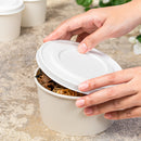 Karat Earth - 142mm Compostable Fiber Paper Flat lid for 24-32 oz Paper Food Container - 600 pcs