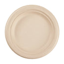 Karat Earth 10" Bagasse Plate, Round, 3-Compartment, Natural, PFAS Free