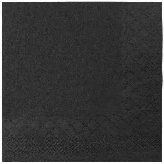 Karat 9.5"x9.5" Beverage Napkins, Black - 4,000 pcs