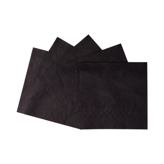 Karat 9.5"x9.5" Beverage Napkins, Black - 4,000 pcs