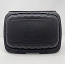 9"x6"x3" MFPP Black Hinged Container (Shaka)