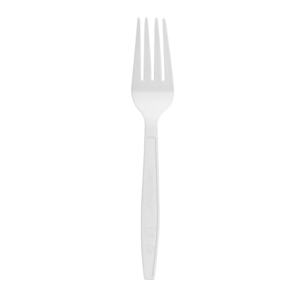 PC PLA Medium Heavy Weight Compostable Cutlery Fork 1000ct