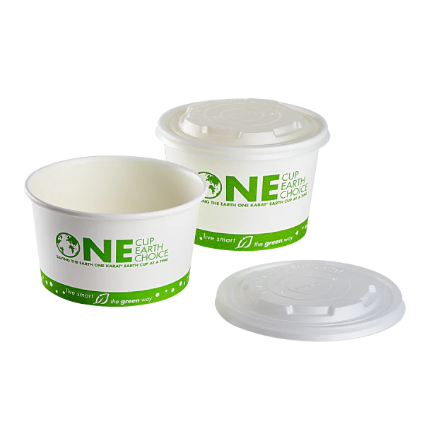 Karat Earth Eco-Friendly Paper Food Containers or Flat Lids, Generic Print