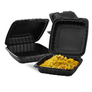 Karat Earth - 9x9 1-Compartment Black MFPP Hinged Container - 120ct