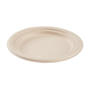 Karat Earth 10" Bagasse Plate, Round, 3-Compartment, Natural, PFAS Free