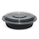 Paradise City PP Black Round Microwavable Bowl with Lid - 150 set