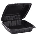 Karat Earth - 9x9 1-Compartment Black MFPP Hinged Container - 120ct