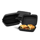 Karat Earth - 9x6 1-Compartment Black MFPP Hinged Container - 250ct
