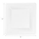 Karat Earth 10”x 10” PFAS Free Bagasse Eco-Friendly Square Plate , White - 500 pcs
