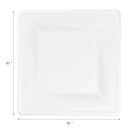 Karat Earth PFAS-Free bagasse square plate, white
