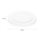 Karat Earth - 142mm Compostable Fiber Paper Flat lid for 24-32 oz Paper Food Container - 600 pcs