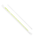 Karat Earth Clear PLA Giant Straw, 8.75", 7mm, Paper Wrapped, Clear, 2,500ct