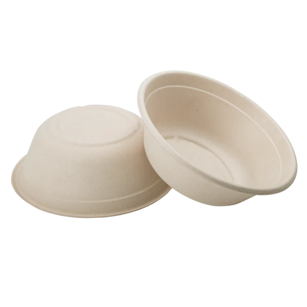 Karat Earth Bagasse Round Bowl, 40oz, Natural, 500ct. PFAS Free
