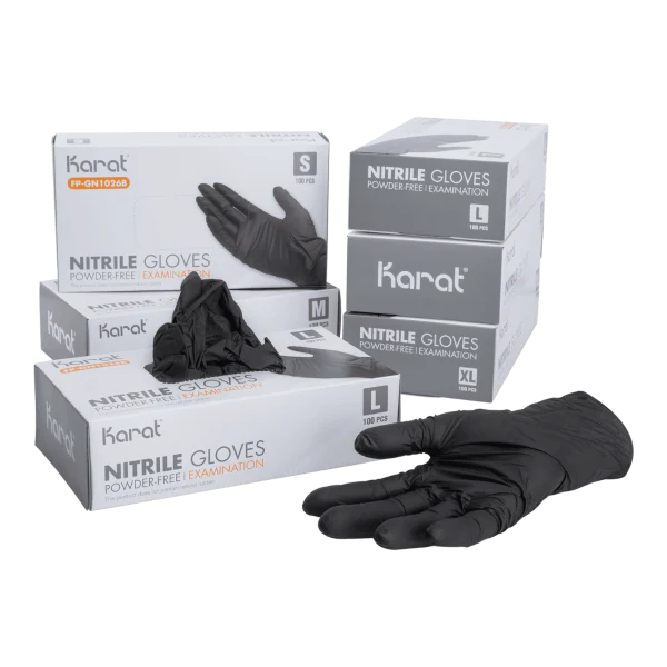 Karat Nitrile Powder-Free Gloves (Black) - 1,000 pcs Large