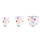 Karat - 16 oz Paper Food Containers (Stock Print "Dots")