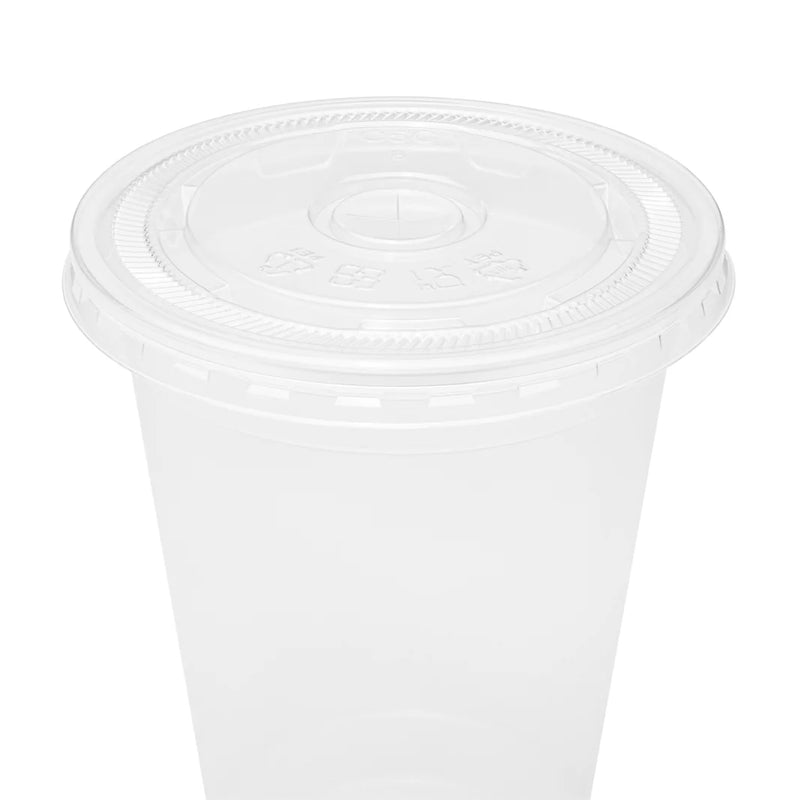 Karat PET Flat Lids for 8.5-24 oz Translucent PP Cups