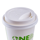 Karat 90mm Sipper Dome Lid for 10-24oz Hot cups, White - 1,000 pcs