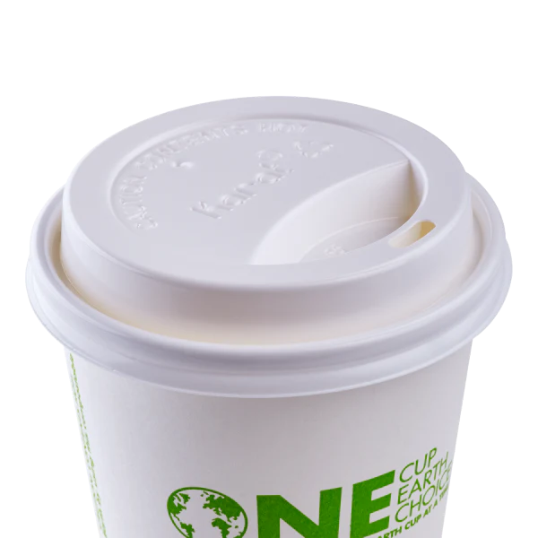 Karat 90mm Sipper Dome Lid for 10-24oz Hot cups, White - 1,000 pcs
