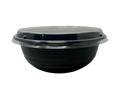 The 1 - Black 24oz PP Noodle Bowl w/ Lids - 300ct
