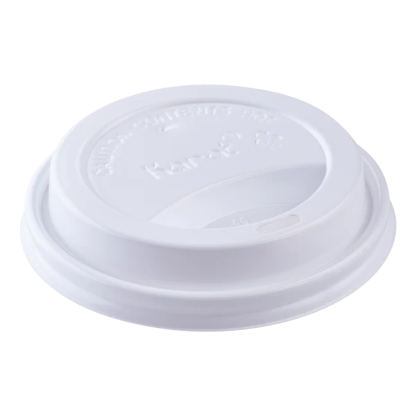Karat 90mm Sipper Dome Lid for 10-24oz Hot cups, White - 1,000 pcs