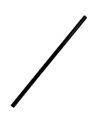 Nature Plant Co - Unwrapped 7.75" Jumbo Coconut Straw- Black - 6mm 5000ct