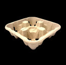 Biodegradable Cup Holder - 4 Cups or Split into 2 (8 - 24z) - 400 ct