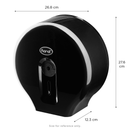 Karat - Black 10" Jumbo Roll Tissue Dispenser, 2.75" Core