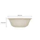 Karat Earth Bagasse Round Bowl, 40oz, Natural, 500ct. PFAS Free