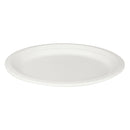 Karat Earth 10" Bagasse Plate, Round, 3-Compartment, Natural, PFAS Free