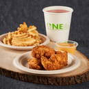 Karat Earth 10" Bagasse Plate, Round, 3-Compartment, Natural, PFAS Free