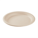 Karat Earth 10" Bagasse Plate, Round, 3-Compartment, Natural, PFAS Free