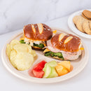 Karat Earth 10" Bagasse Plate, Round, 3-Compartment, Natural, PFAS Free