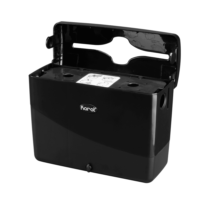 Karat - Black Tabletop/ Suction Tall Fold Napkin Dispenser