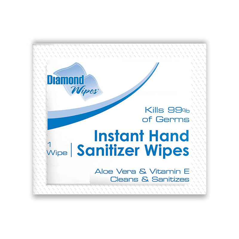 Diamond Wipes 70% Alcohol Hand Sanitizer Wipes Individual Wrapped