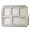 iDinewell - PFAS-Free Bagasse 5-Compartment Tray 500ct.