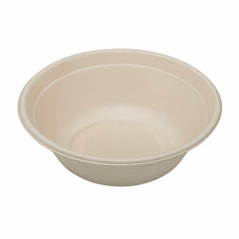 iDinewell - 40oz PFAS-Free Bagasse Round Bowl & Lids - 500ct