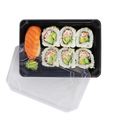 World Centric 7x5x2" Black Sushi Box w/ PLA Clear Lid - Case of 300