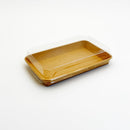 VerTerra Kraft Paperboard Tray with Clear PET Lid - Case of 200 Sets