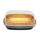Karat Black & Gold Aluminum Pans with PET Dome Lids
