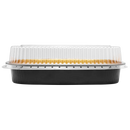 Karat - 72oz Black & Gold Aluminum Pans with PET Dome Lids - 50ct