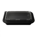 PCT Non-Microwavable PS Rectangular Bento Box 1 Compartment w/ OPS Clear Lid