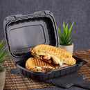 Karat Earth - 9x6 1-Compartment Black MFPP Hinged Container - 250ct