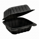 6"x6"x3" MFPP Black Hinged Container (Shaka)
