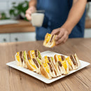 Karat Earth 10”x 10” PFAS Free Bagasse Eco-Friendly Square Plate , White - 500 pcs