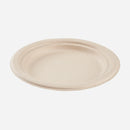 Karat Earth 10" Bagasse Plate, Round, 3-Compartment, Natural, PFAS Free