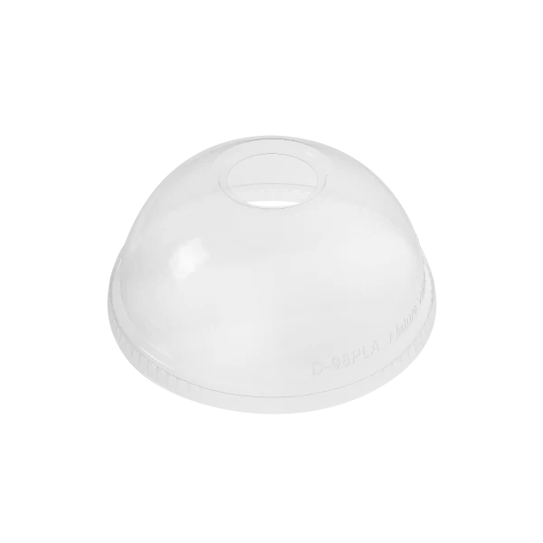 ALOHA AINA ECO Clear PLA Dome Lids   "insulated case" (98mm) - 1000ct.